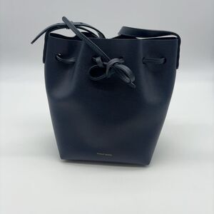 Mansur Gavriel Mansur Gavriel Blue Mini Leather Bucket Bag